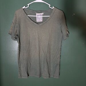 Jungmaven Women’s Small Green V Neck Hemp Blend T Shirt